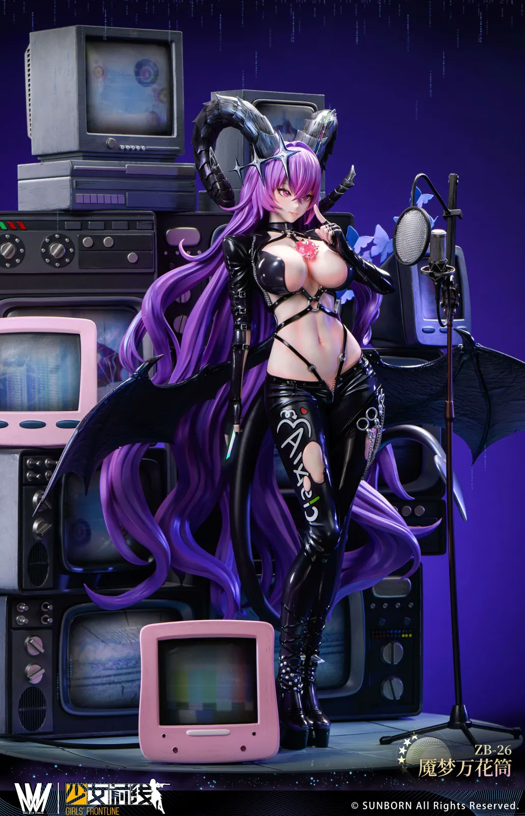 1/4 Scale Licensed Kaleidoscope of Nightmares Ver. ZB-26 with LED - Girls' Frontline Resin Statue - Max Milk Studio - Image 6