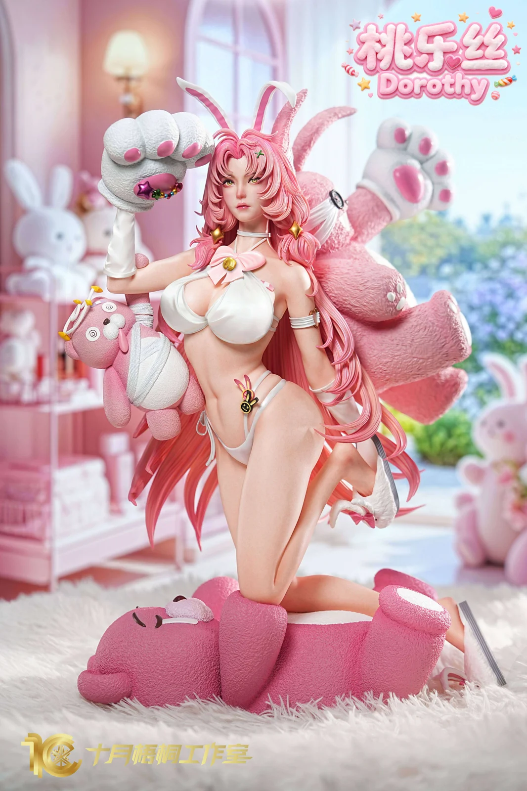 1/4 Scale Licensed Pink Bunny Girl Dorothy - Original Design Resin Statue - ShiYueWuTong Studio - Image 1