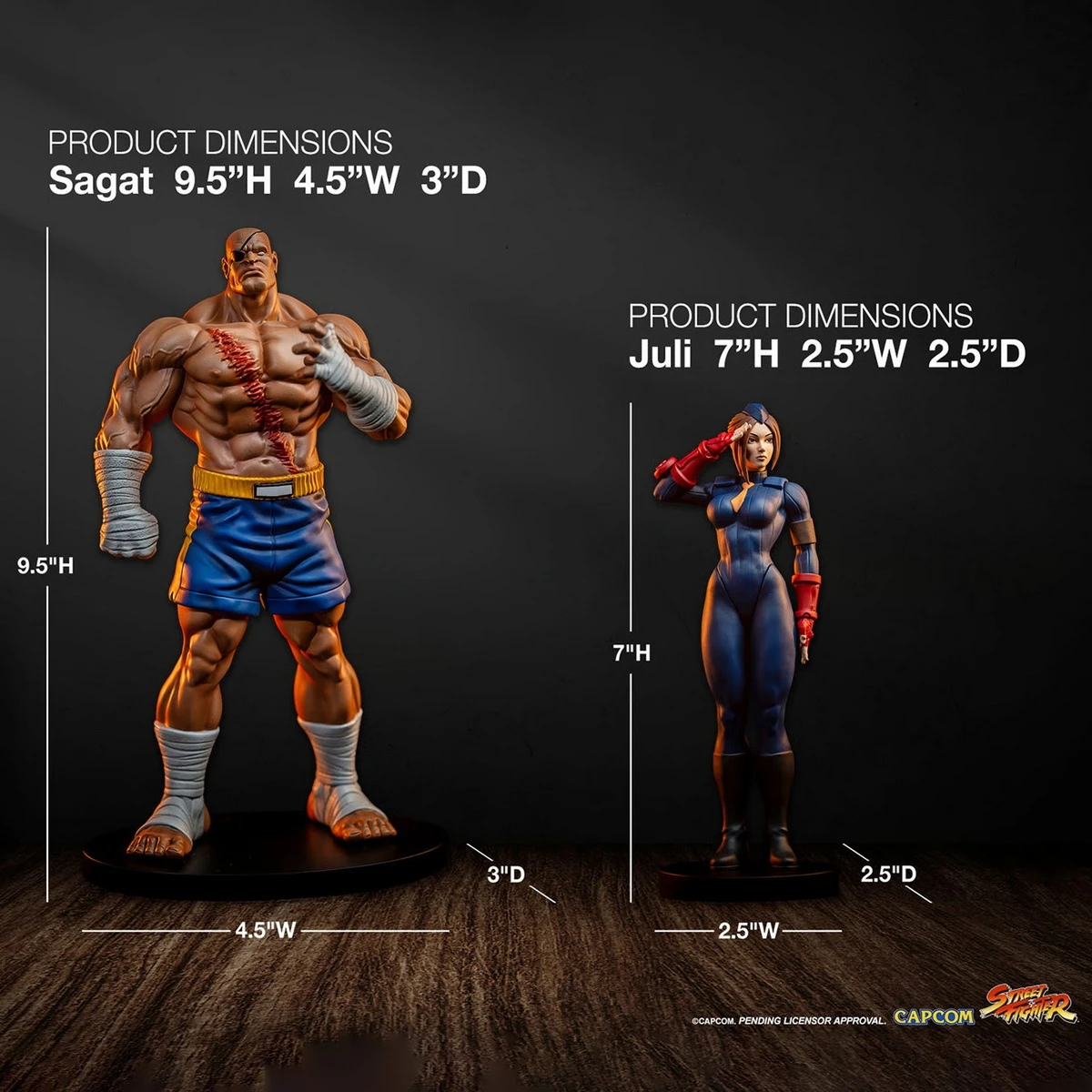1/10 Scale Sagat & Juli - Street Fighter Official Statue - Sideshow - Image 1