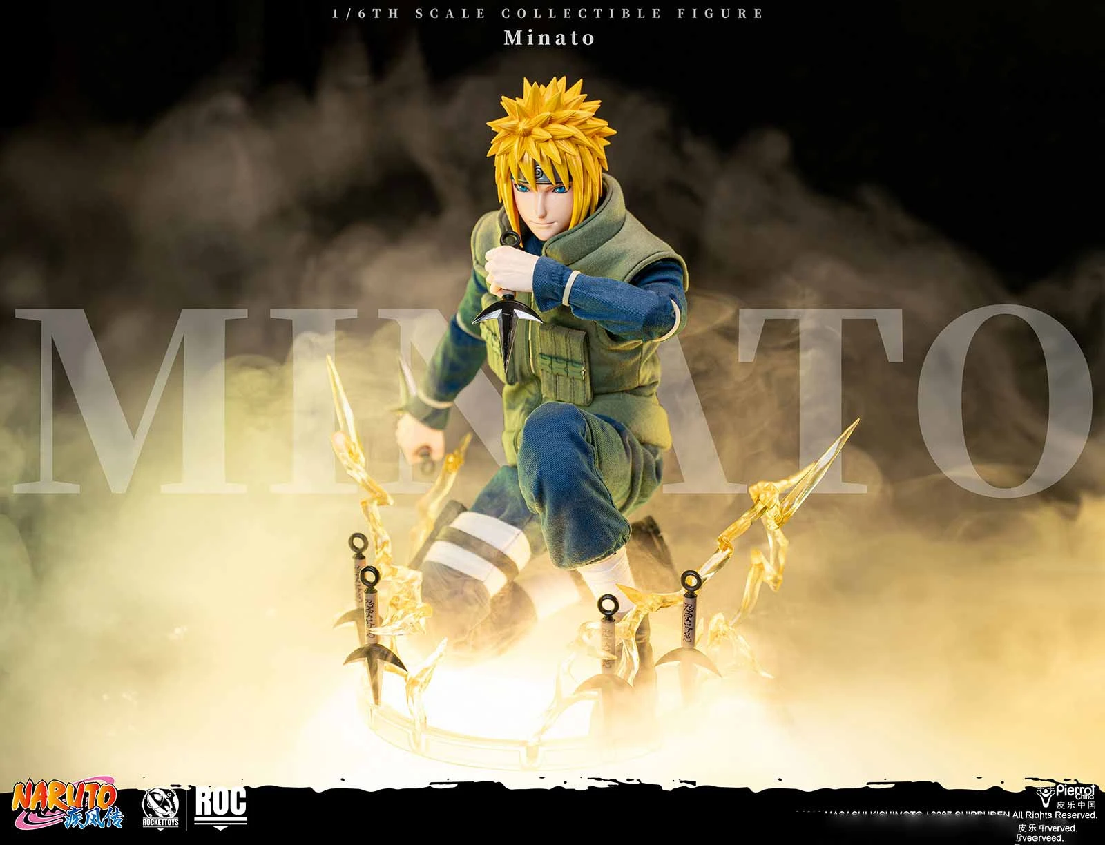 1/6 Scale Licensed Movable Konoha's Yellow Flash Ver. Minato Namikaze - Naruto: Shippuden Resin Statue - Pierrot China - Image 7
