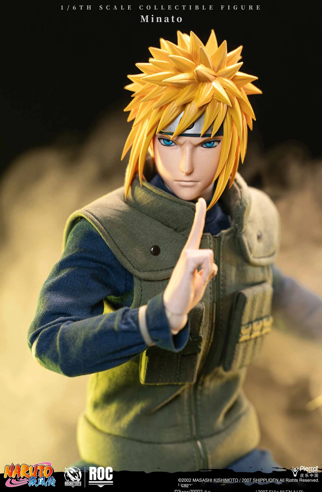 1/6 Scale Licensed Movable Konoha's Yellow Flash Ver. Minato Namikaze - Naruto: Shippuden Resin Statue - Pierrot China - Image 4
