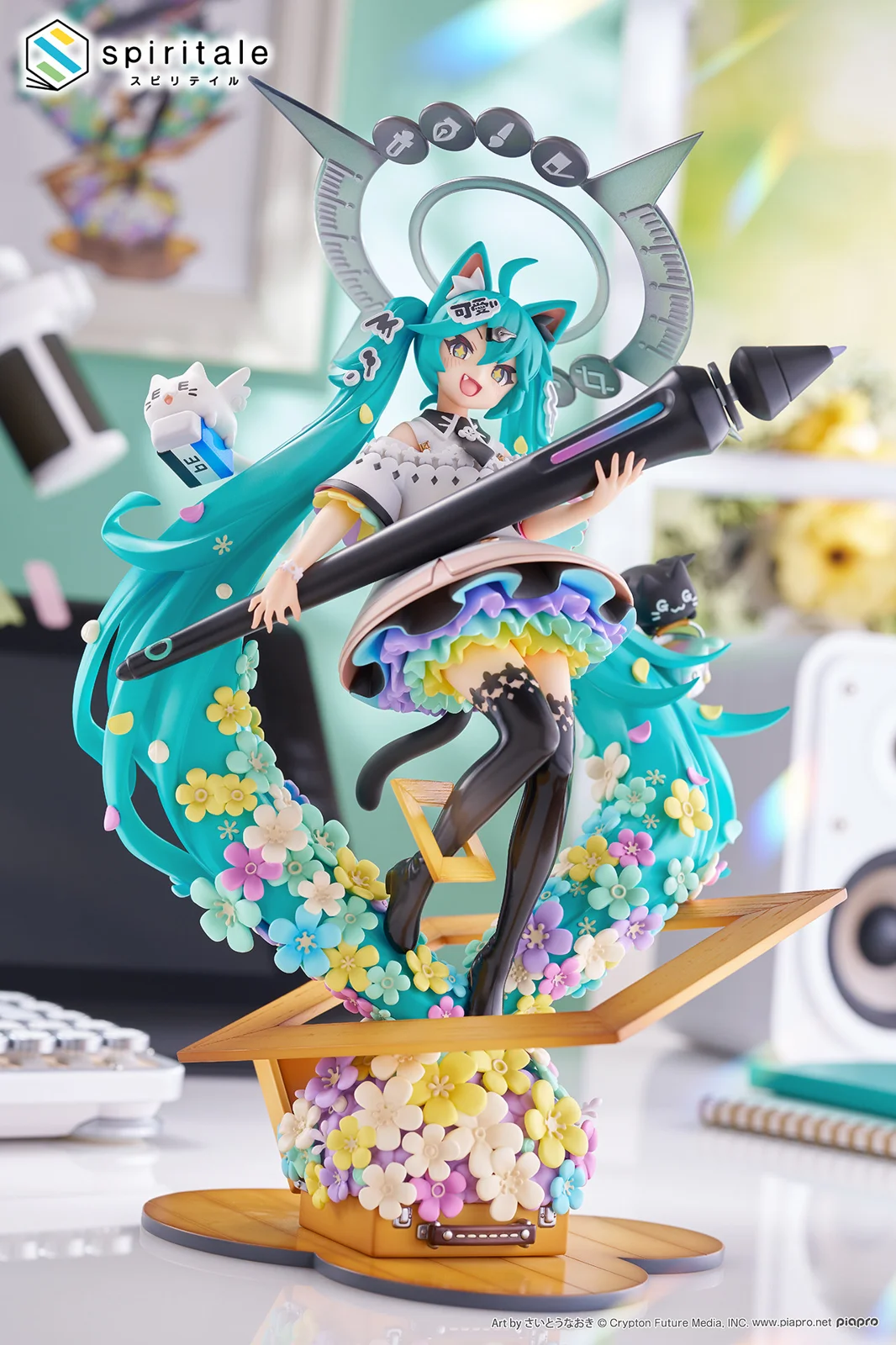 1/7 Scale My Figure Making! The Painter Ver. Hatsune Miku with LED - VOCALOID Official Statue - TAITO - Image 2