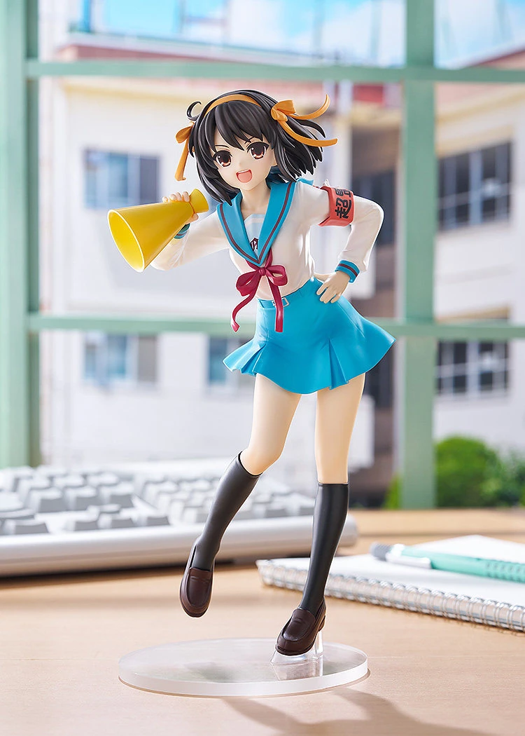 L Size POP UP PARADE Series Haruhi Suzumiya - The Melancholy of Haruhi Suzumiya Official Statue - Good Smile Company - Image 1