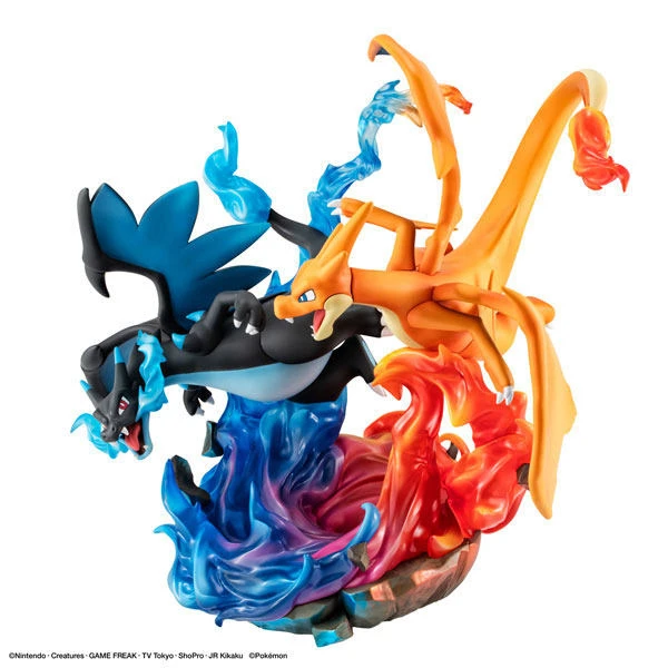 G.E.M. EX Series Special Collection Ver. Mega Charizard X & Mega Charizard Y - Pokemon Official Statue - MegaHouse - Image 6