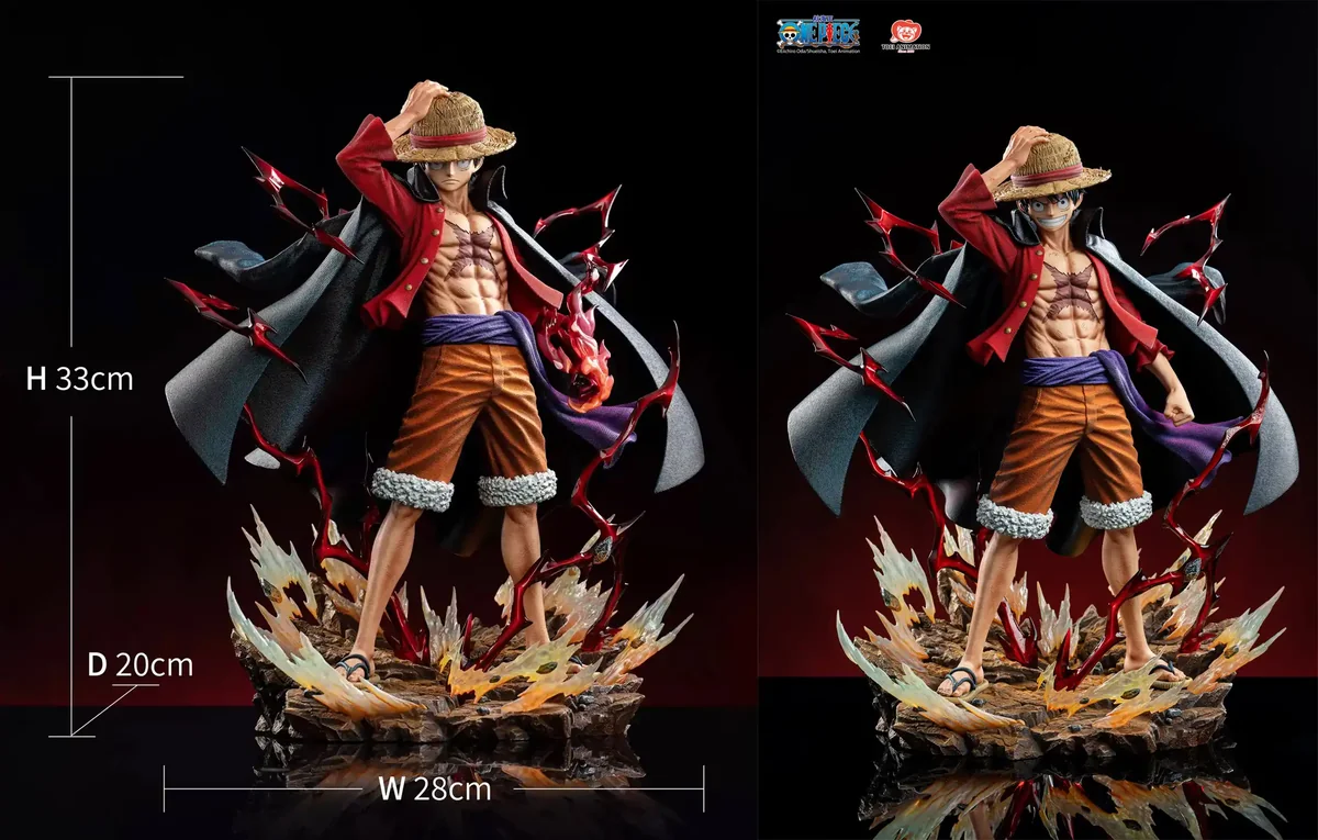 Officially Licensed Toei Animation 1/6 scale Luffy resin statue. Features a dynamic battle pose, fierce determination, and powerful Ryuo Haki effects.