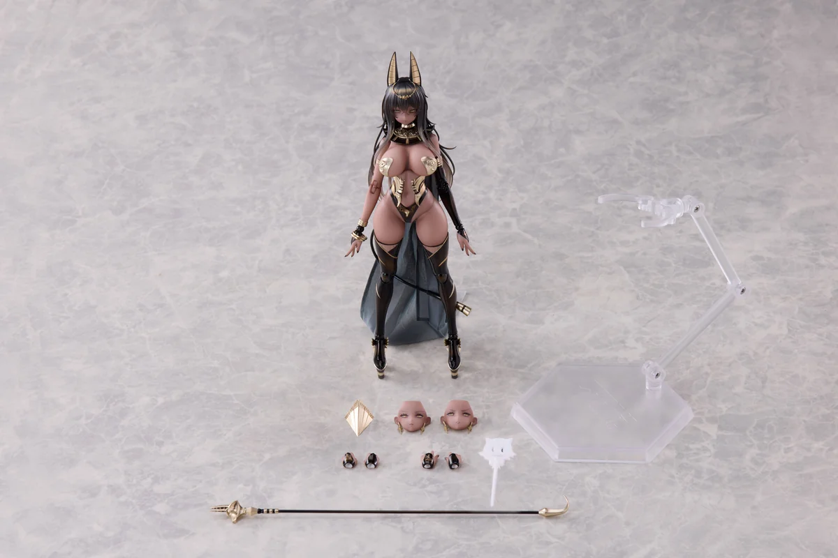 "Premium 1/12 Zi Wuna Priestess movable figure. Shows purple sci-fi armor, flowing fabrics, weapon. Fully articulated, extensive accessories."