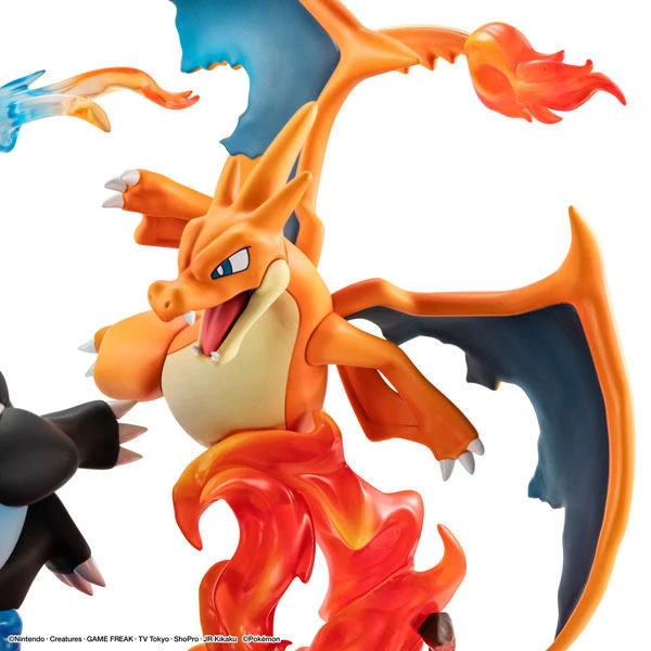 G.E.M. EX Series Special Collection Ver. Mega Charizard X & Mega Charizard Y - Pokemon Official Statue - MegaHouse - Image 10