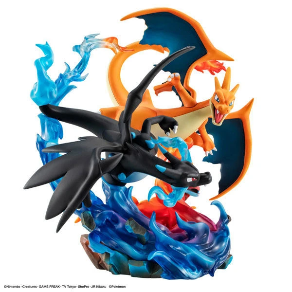 G.E.M. EX Series Special Collection Ver. Mega Charizard X & Mega Charizard Y - Pokemon Official Statue - MegaHouse - Image 8