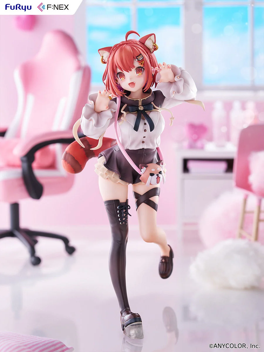 Authentic F:NEX 1/7 scale Ratna Petit VTuber figure main image, showcasing her dynamic magical pose, flowing cape, intricate costume.