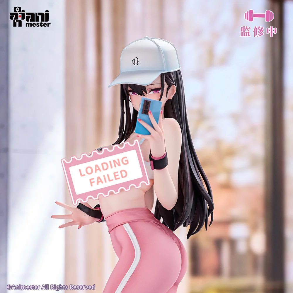 "Authentic Animester 1/6 Dongtan fitness girl statue. See dynamic pose, sculpted details, and mid-workout vitality from various angles."
