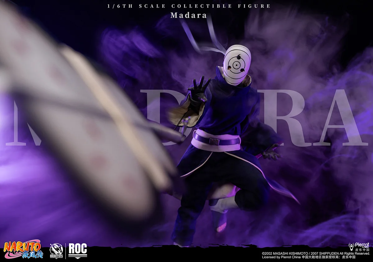 "Uchiha Madara (White Mask) 1/6 articulated figure gallery. View LED eyes, dynamic poses, and sculpted details from all angles."
