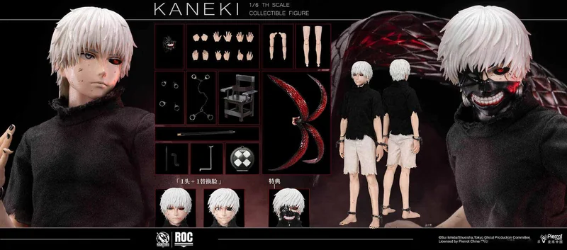 1/6 Scale Licensed Movable Kaneki Ken - Tokyo Ghoul Statue - ROCKET TOYS Studio - Image 2