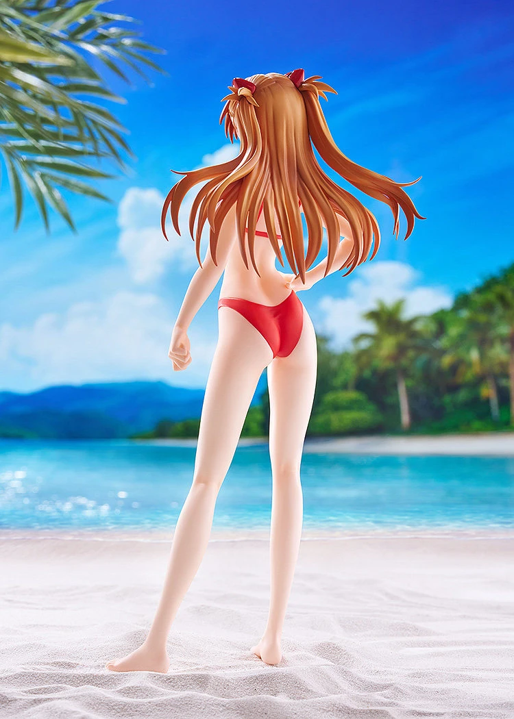 L Size POP UP PARADE Series Beach Queens Bikini Asuka Langley Soryu - (EVA) Neon Genesis EVAngelion Official Statue - Good Smile Company - Image 2