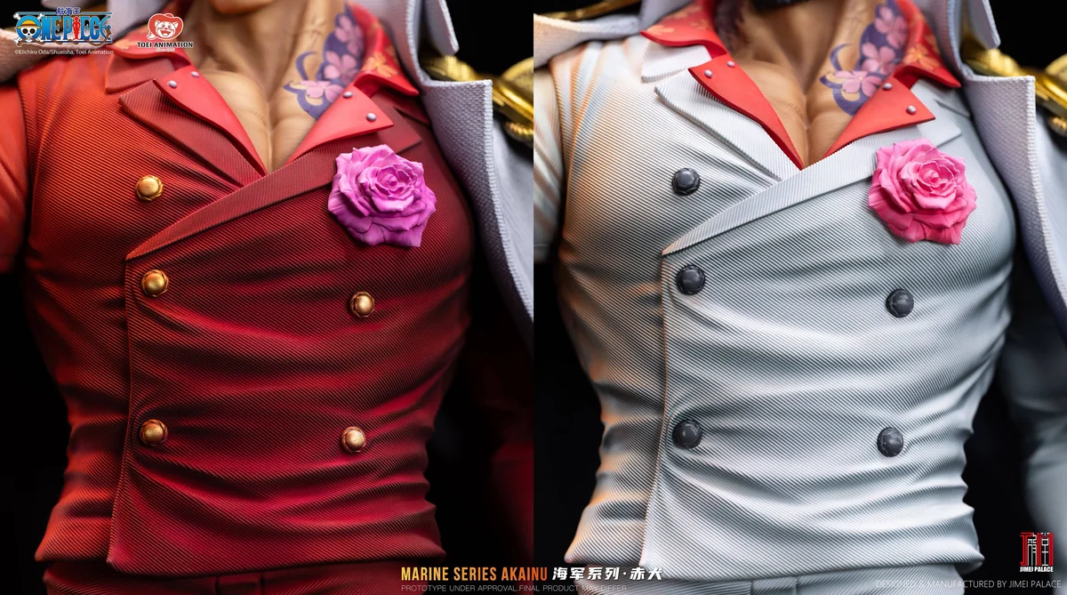 "Official One Piece Akainu Collector's Edition B statue by Jimei Palace, featuring dynamic LED magma effects and premium detail."