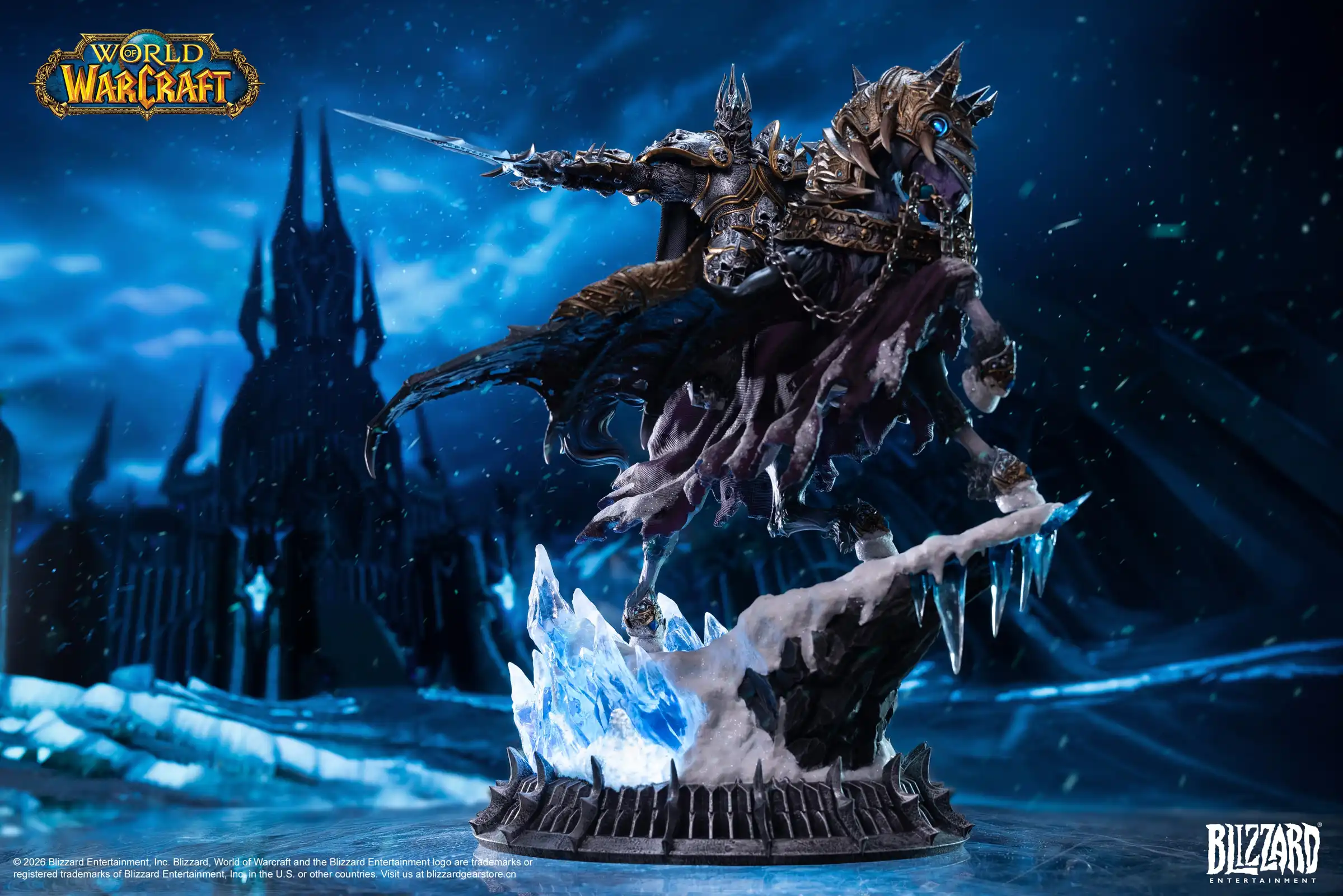 Licensed The Lich King & Invincible with LED - World Of Warcraft Resin Statue - Blizzard Entertainment - Image 1