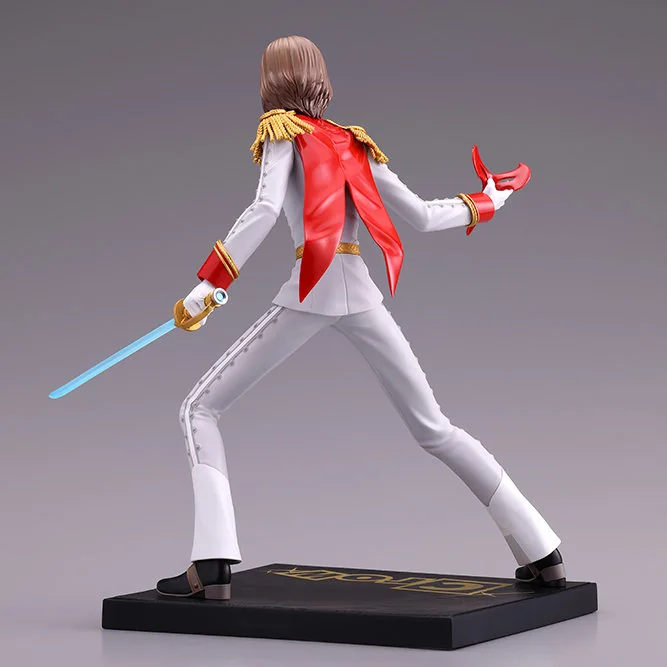 "Authentic Kotobukiya Persona 5 Crow figure displayed from multiple angles, showcasing his dynamic pose, intricate costume details, and dark, stylish."