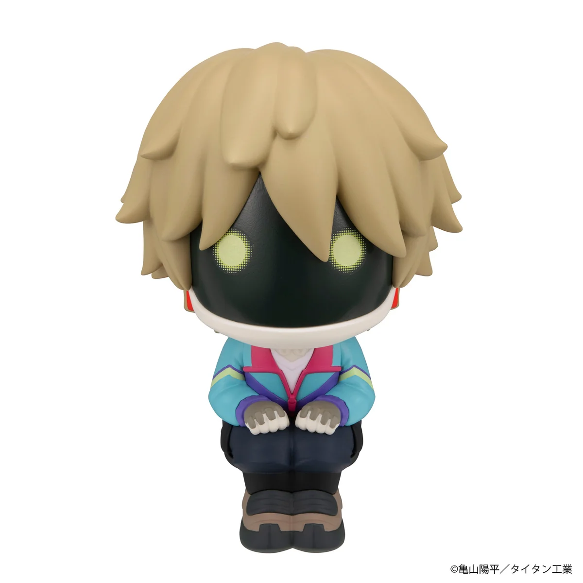 "Carter & Max Milky Subway figures, MegaHouse LOOKUP Set. Adorable chibi desk companions with upward gazes, detailed from all angles."