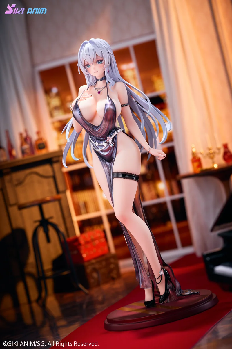 "Licensed Shion Alfiniere 1/6 scale figure in her exquisite gown, highlighting premium detail and graceful pose. An authorized SIKI ANIM Studio original."
