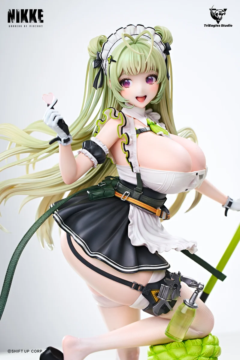 "Premium 1/4 Licensed NIKKE SODA statue with exquisite water decal eyes, showcasing her dynamic and alluring design by TES Studio."