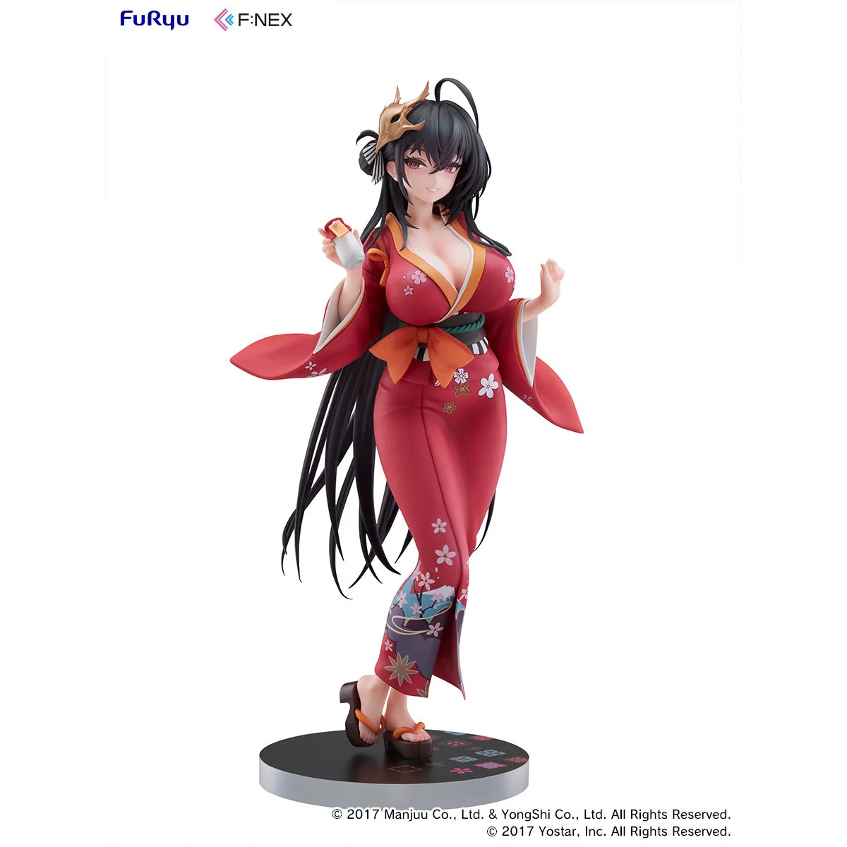 "Exquisite F:NEX Azur Lane Taihou 1/7 scale figure showcasing her graceful yukata version, embodying traditional Japanese beauty and allure."