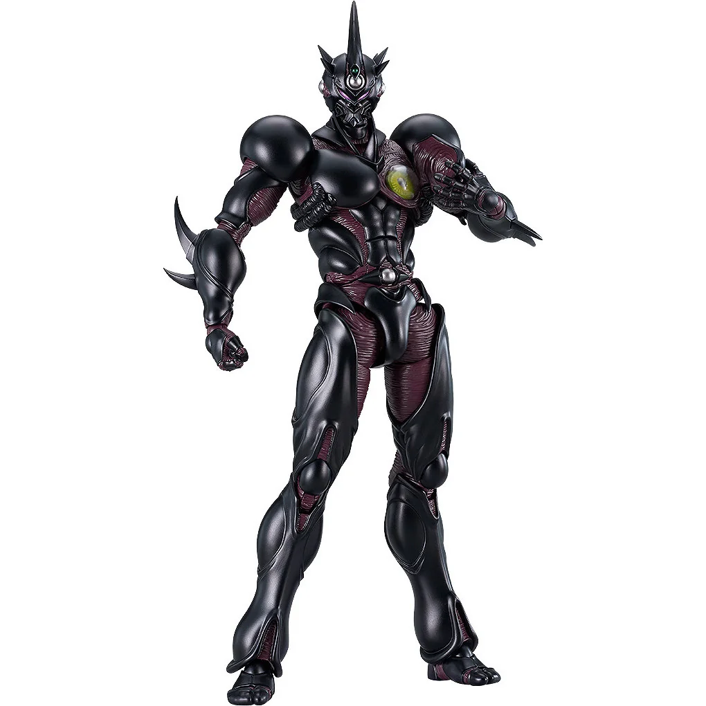"Iconic Guyver III Ultimate Version figma by Max Factory, dynamically posed to highlight its intricate bio-mechanical armor and premium collectible de