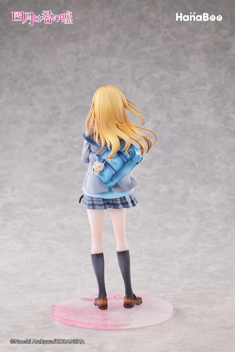 "Licensed Kaori Miyazono 1/6 scale figure, dynamic violin pose. Vibrant details and exquisite multi-angle sculpt. Your Lie in April statue by Hanabee."