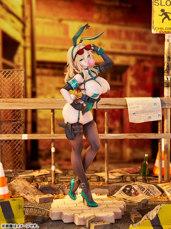 "Dynamic Good Smile Company Bunny Cops 01 Officer original statue, showcasing sleek design and captivating detail in an action pose."