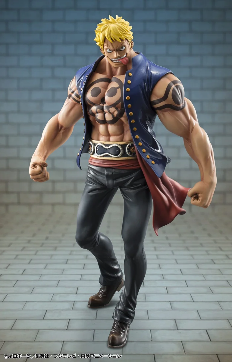 "Iconic MegaHouse POP Spring Man Bellamy figure with dynamic spring ability, aggressive demeanor, and premium sculpted details at various angles."