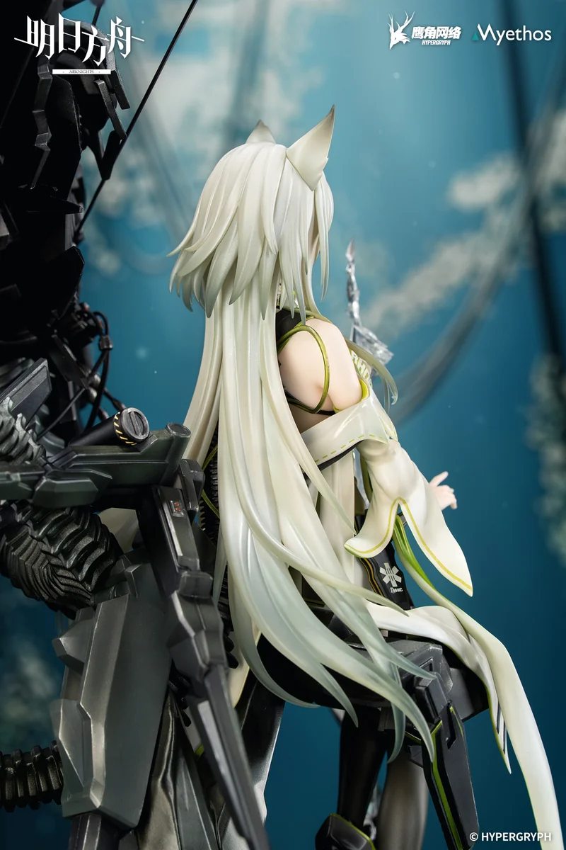 "Official Myethos Arknights Kal'tsit 1/7 scale figure gallery. Explore the dynamic pose, intricate details, and elegant sculpt from various angles."