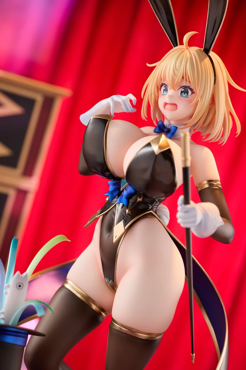 "Exquisite 1/6 Sophia F. Shirring Magician Bunny Statue. Intricate costume, dynamic pose, interchangeable parts. Detailed views."