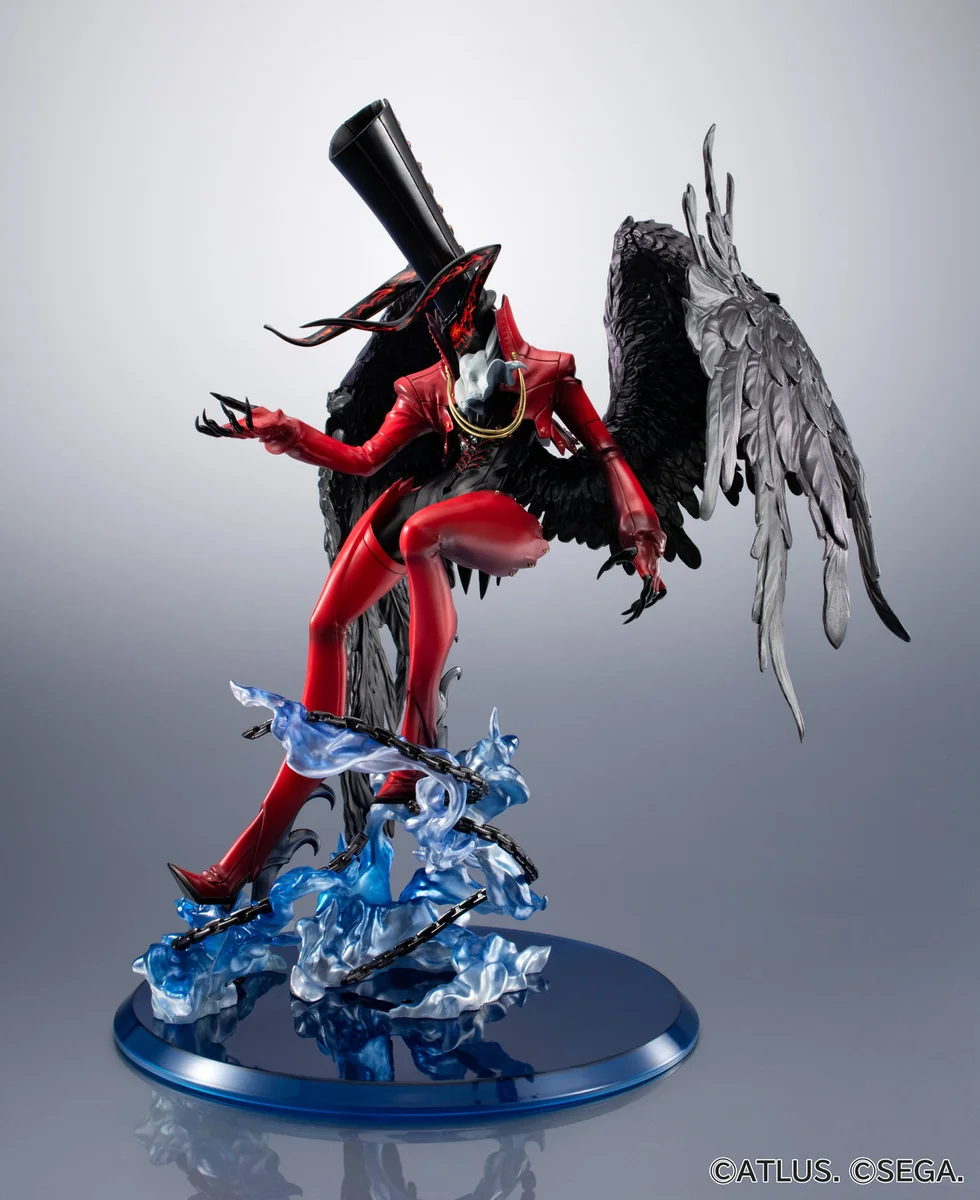 "Persona 5 Arsene 30th Anniversary MegaHouse statue. Dynamic, highly detailed sculpt reveals Arsene's dark, mysterious, and powerful imposing presence."