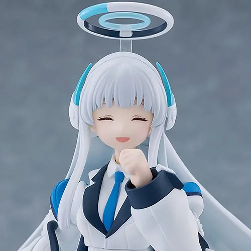"Noa Ushio figma from Blue Archive showcasing dynamic articulation and game-accurate details from multiple angles, highlighting her charming."