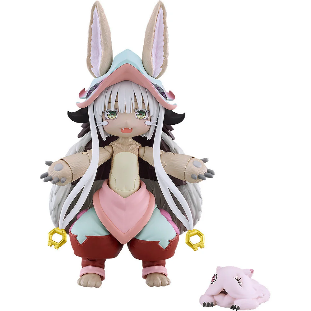 "Movable Nanachi figma figure from Made in Abyss, highly articulated to capture her iconic design and playful expressions. A Good Smile collectible."