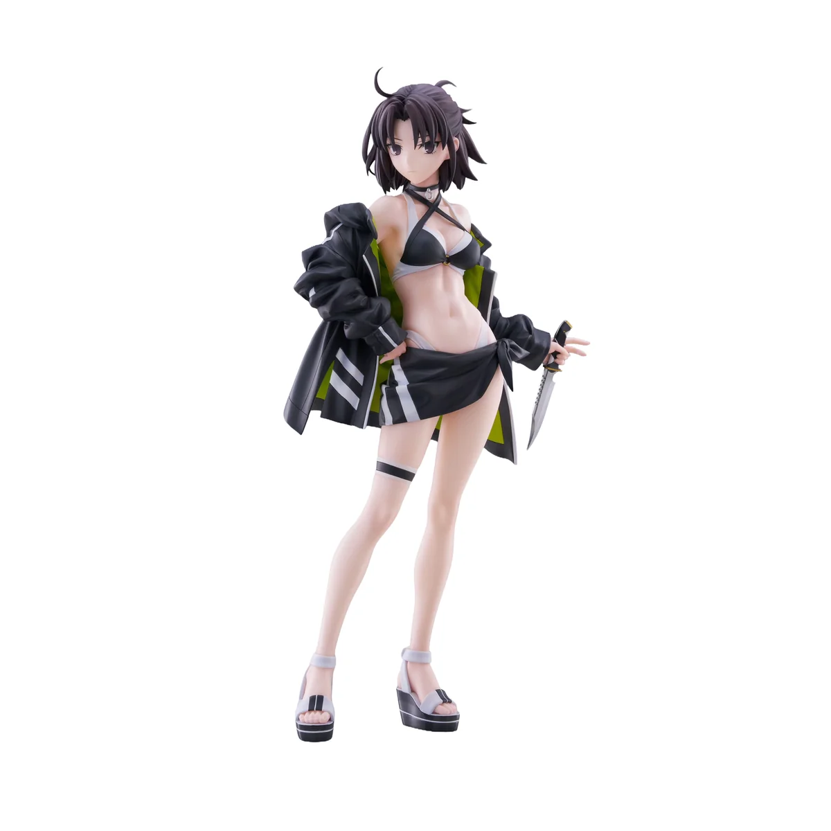 "Exquisite Ryougi Shiki 'Jade Rabbit' 1/7 scale figure, elegantly posed in celestial attire against lunar motifs from Fate/Grand Order."