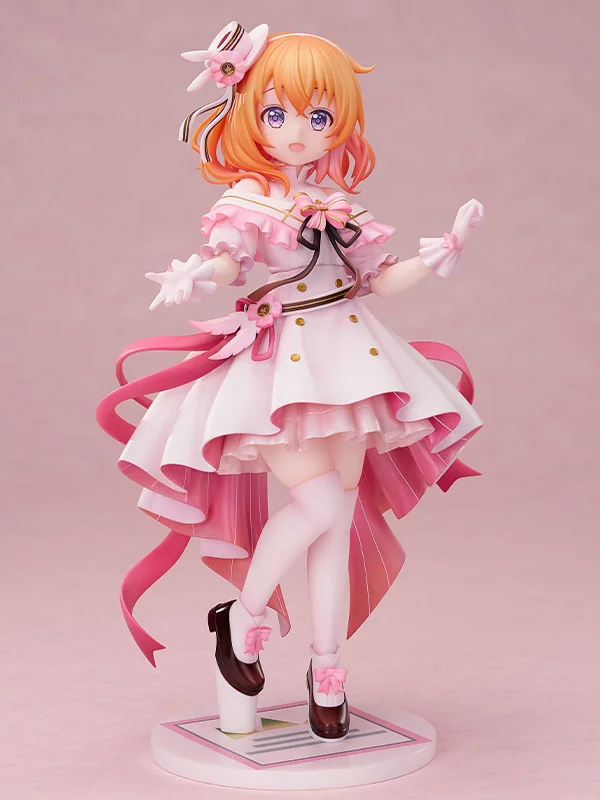 "Charming Cocoa Dress Ver. figure from Is the Order a Rabbit? showcasing her sweet smile and elegant flowing dress, a delightful collectible."