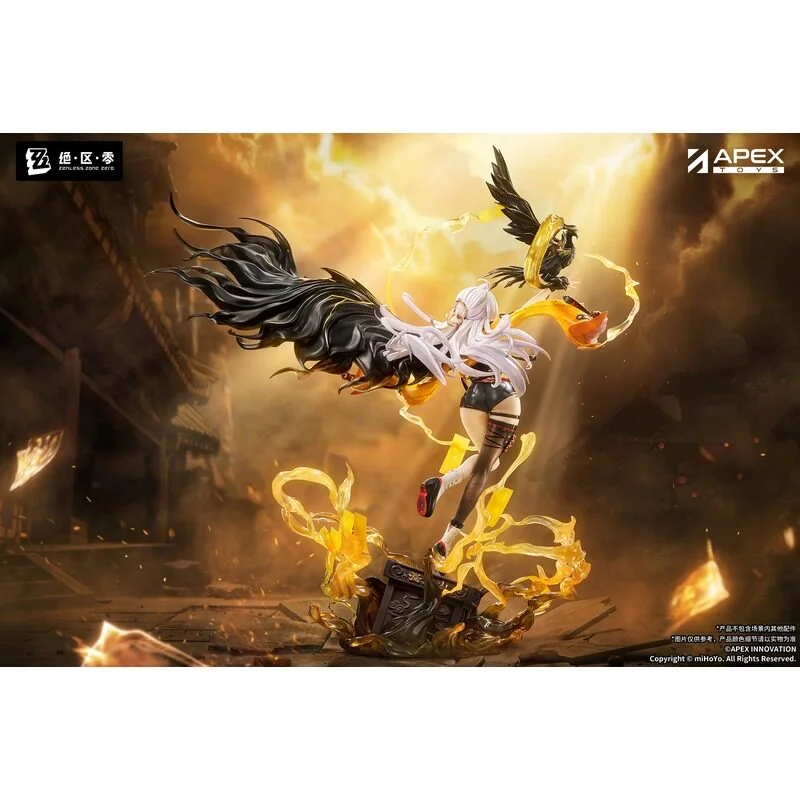 "Exquisite Zenless Zone Zero Yixuan 1/7 scale statue. Dynamic, ethereal pose, flowing elements, and water effects detailed from multiple angles."