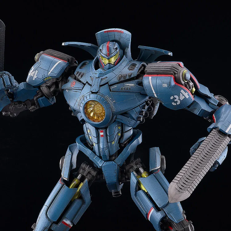 "MODEROID Gipsy Danger movable model kit by Good Smile Company. Highly articulated Gipsy Danger, film-accurate details, and dynamic poses."