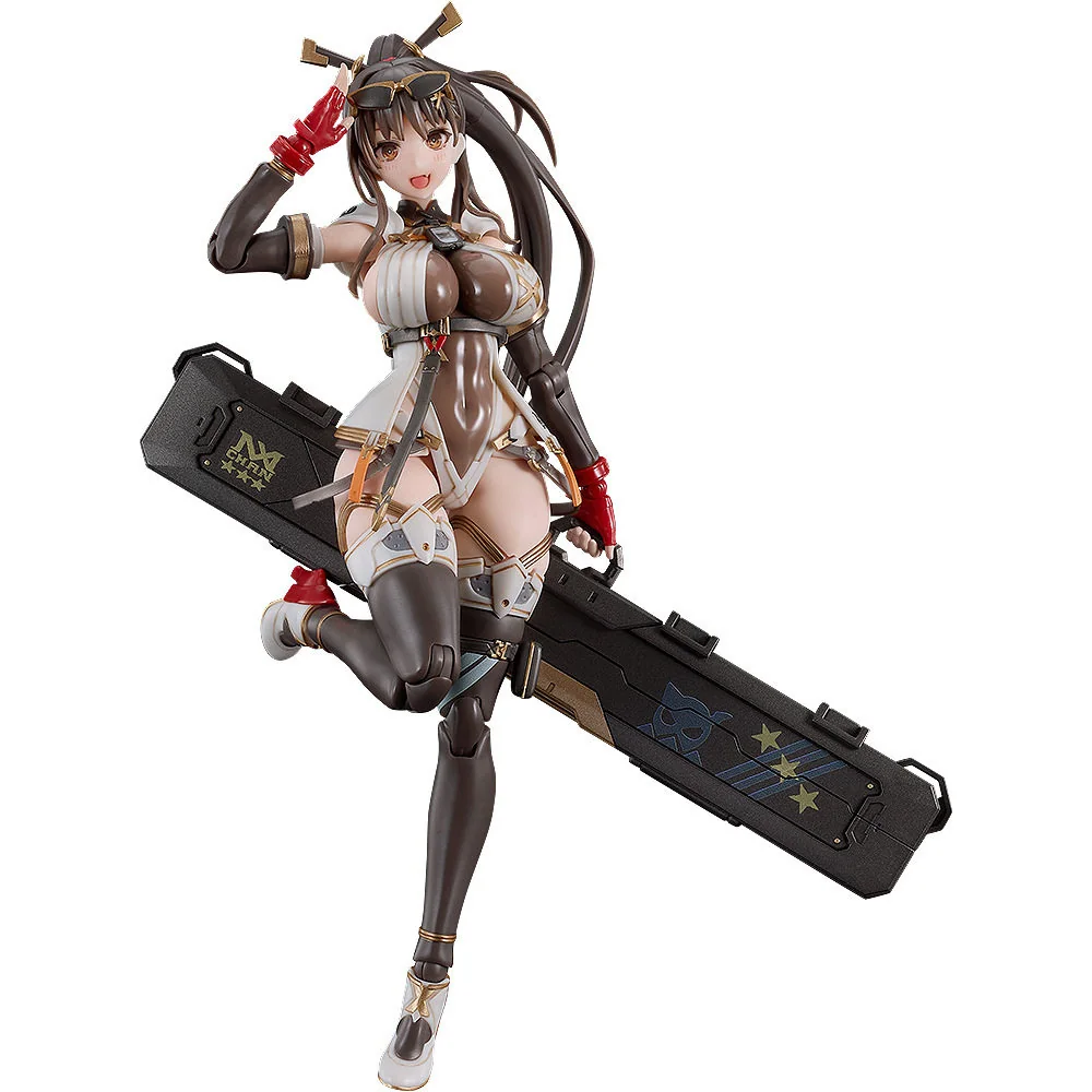 "Vibrant, dynamic PLAMATEA MX-chan model kit by Max Factory. Highly articulated, this futuristic figure offers customizable display options."
