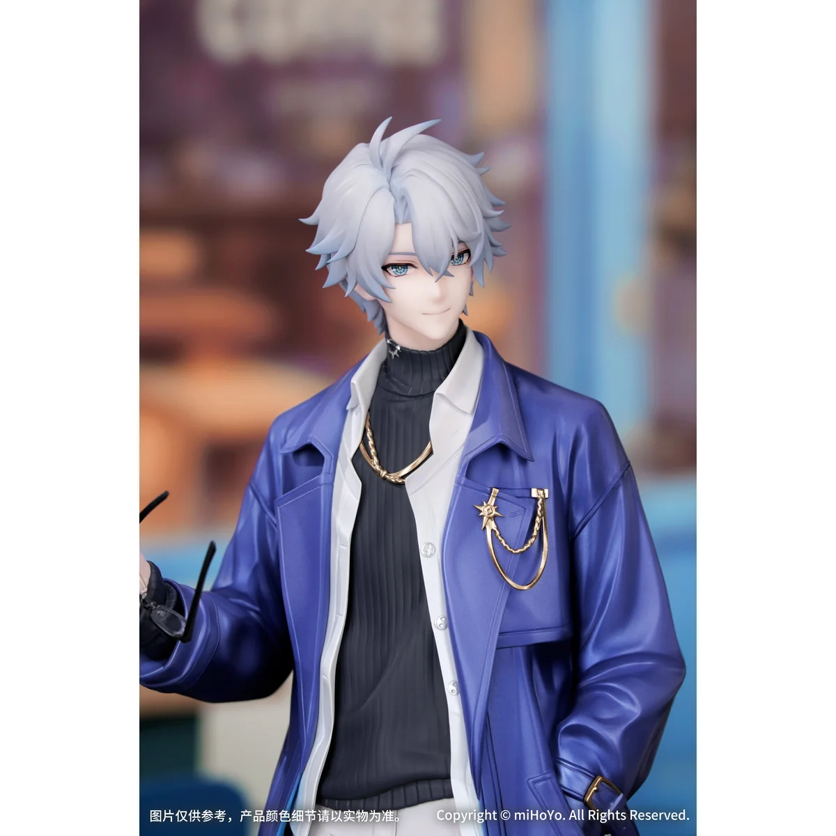 "Official Myethos Honkai: Star Rail Gift+ White E 1/8 scale figure. Dynamic pose, futuristic conductor uniform, and intricate details from multiple."