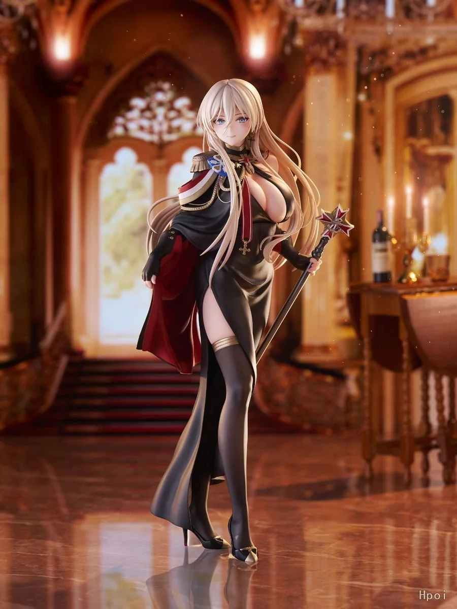 "Official Azur Lane Bismarck 1/7 scale figure in a regal dress, showcasing her commanding posture and intricate details."