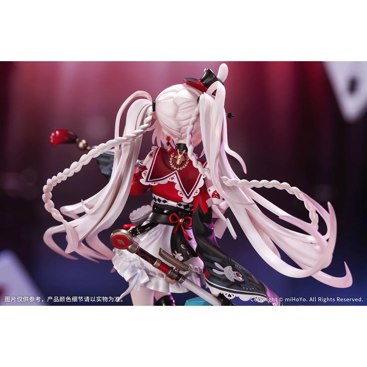 "Official Myethos 1/7 Sparkle Honkai: Star Rail figure captured from a dynamic angle, highlighting vibrant theatrical effects and intricate sculpted."