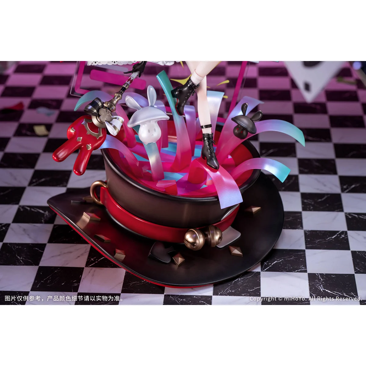 "Official Myethos Sparkle 1/7 scale Honkai: Star Rail statue, captured from a dynamic angle, revealing exquisite sculpted details and vibrant effects."
