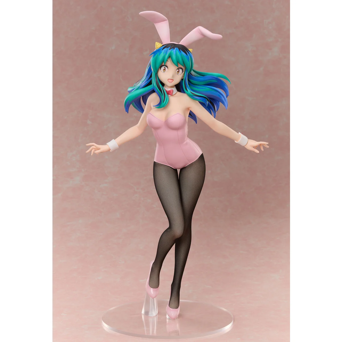 "Iconic Lum Bunny Girl Urusei Yatsura statue by Union Creative, a dynamic 46.5cm display piece featuring her alluring tiger-striped suit."