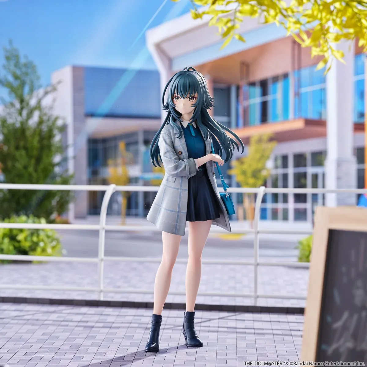 "Tsukimura Temari Gakuen Idolmaster figure in a dynamic stage pose, showcasing her vibrant uniform, intricate details, and authentic character."