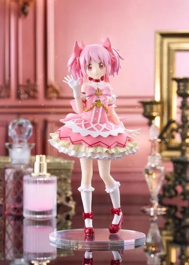 "Dynamic Madoka Kaname Walpurgisnacht Rising statue by Claynel Studio, featuring her heroic, ethereal pose amidst vibrant magical effects."