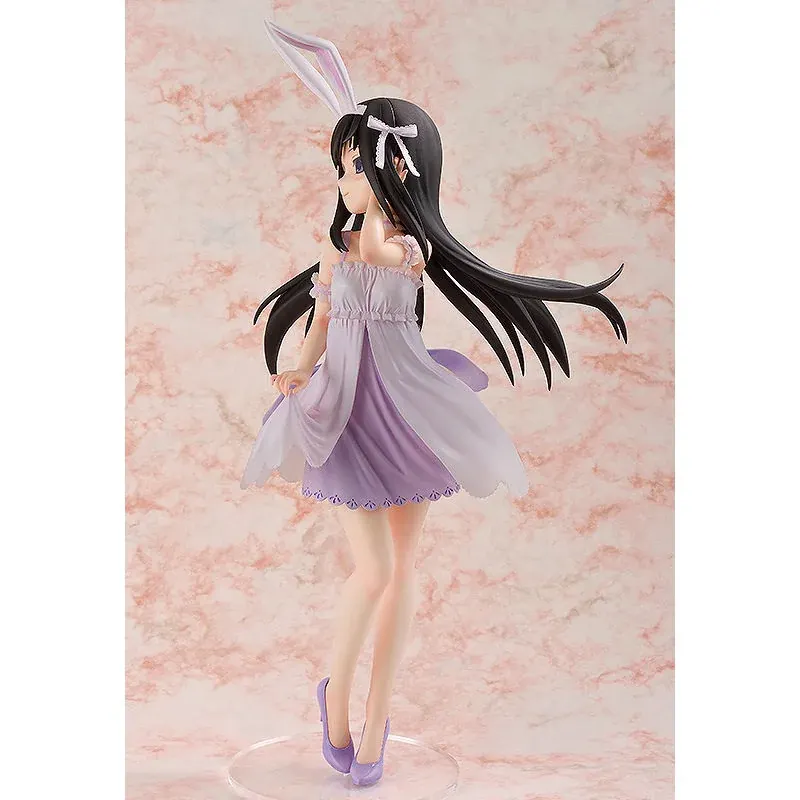 "Multiple dynamic angles of the exquisite 1/4 scale Homura Akemi bunny figure from Puella Magi Madoka Magica, showcasing premium sculpted details."