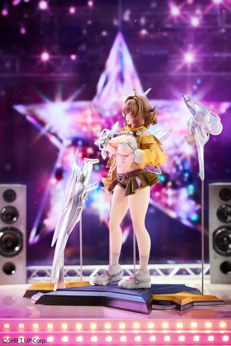 "Authentic NIKKE Idol Anis 1/7 statue gallery highlights her vibrant idol performance, dynamic pose, and sculpted details for a premium collectible."