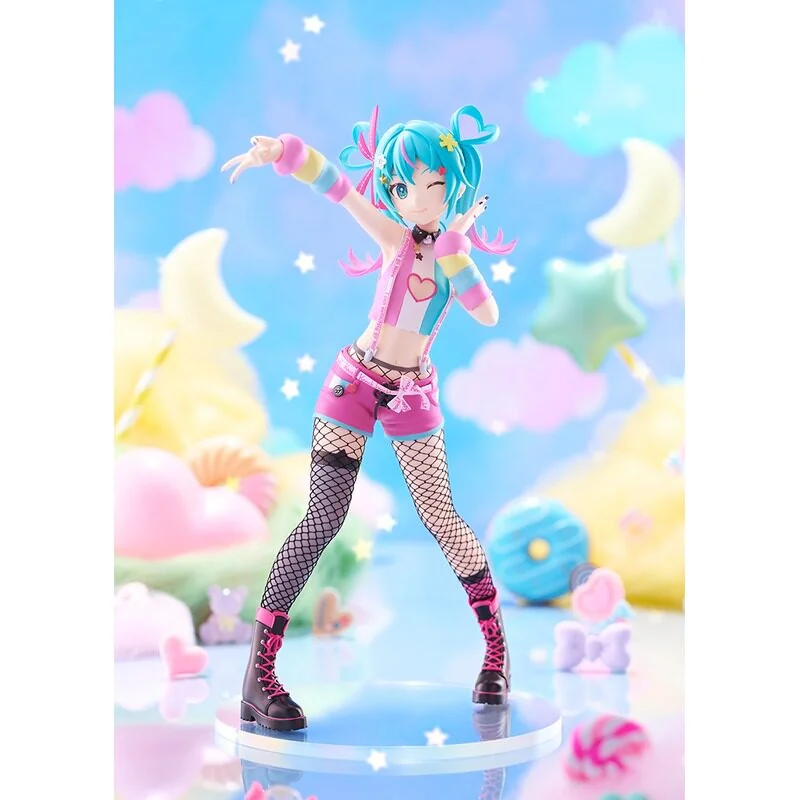 "Hatsune Miku Decomiku Light & Dark figures gallery. Detailed views highlight dynamic poses, intricate sculpture, and the striking angelic-gothic."