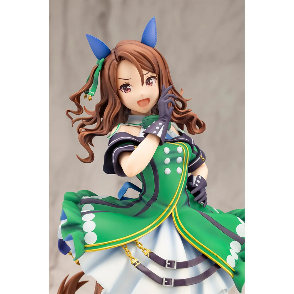 "Dynamic Umamusume Tokai Teio Re-release Kotobukiya statue. See vibrant racing pose, intricate details, energetic base from all angles."