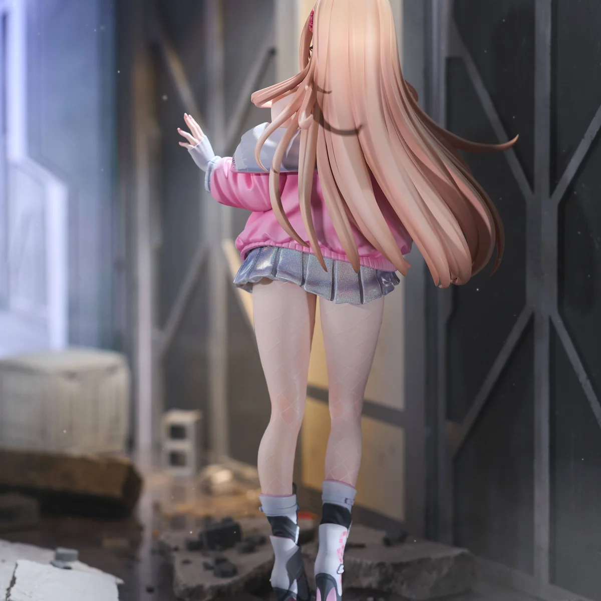 "Explore the authentic NIKKE Viper 1/7 scale statue, revealing exquisite sculpted details and dynamic illustration-inspired pose from multiple angles."